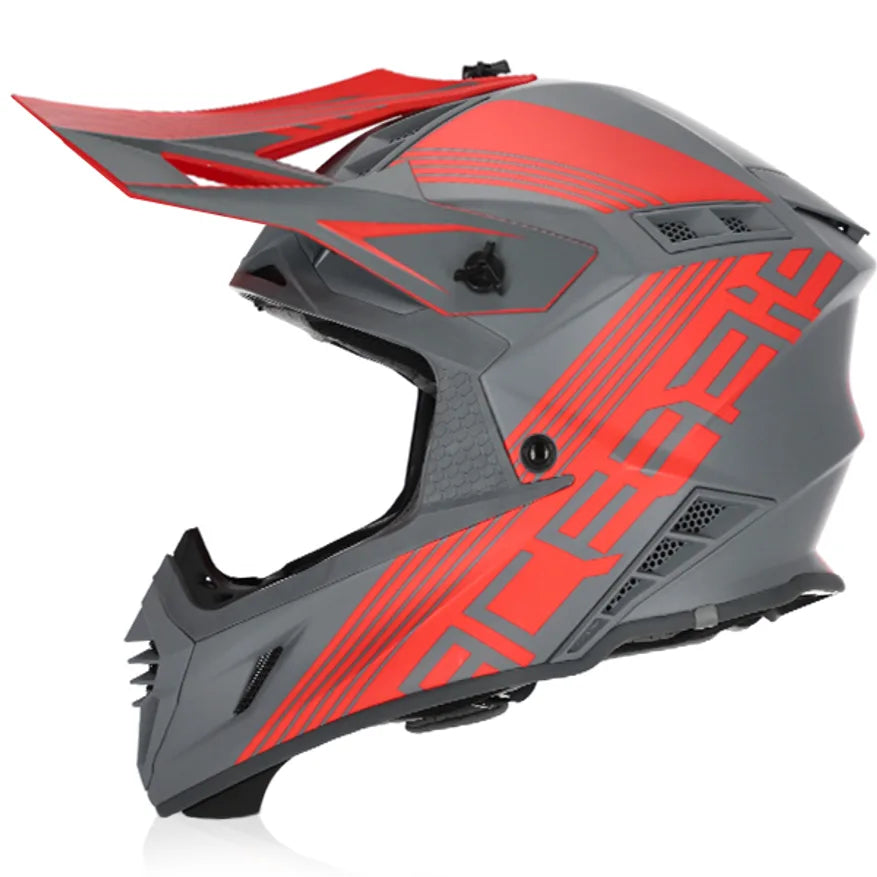 ACERBIS X-TRACK GREY RED HELMET